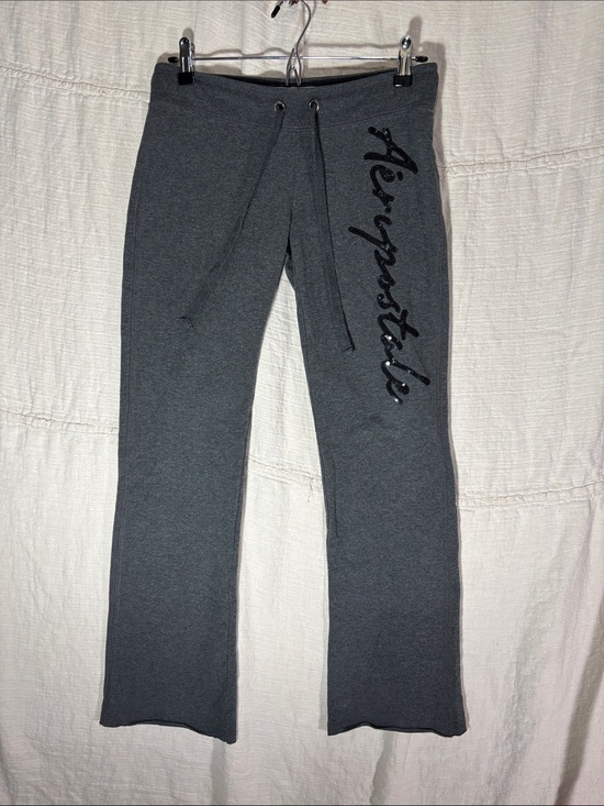 Aeropostale Pants - Aeropostale Y2K Heathered Grey Fit & Flare Low Rise Lounge Pants Size S Sequins